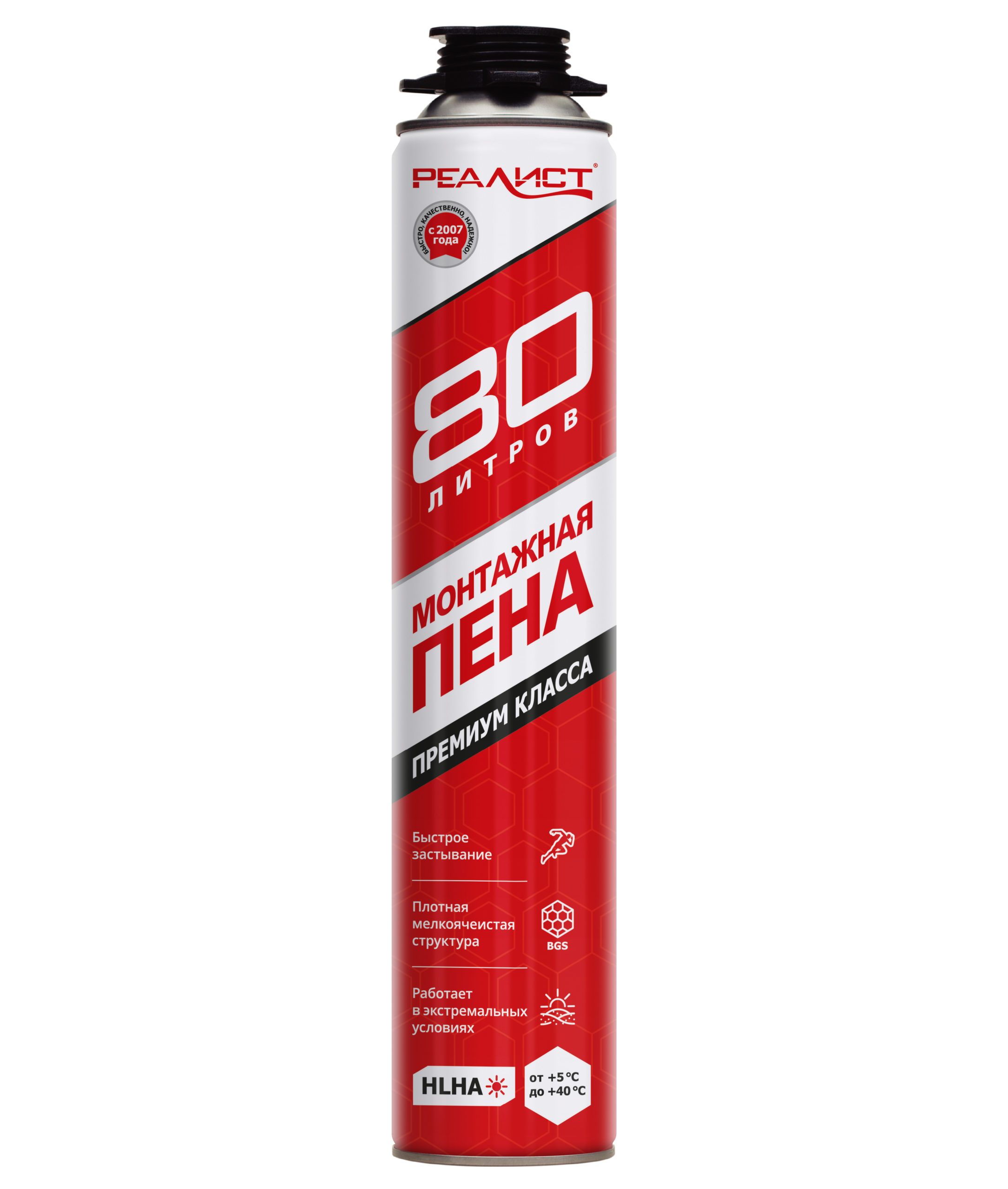 Монтажная пена REALIST PRO RED 80L